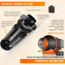 Spider Farmer® 150mm 600m3/h ventilaator + filter + tarvikud / kiirusregulaatoriga