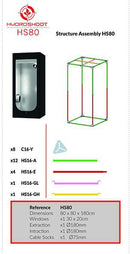 Secret Jardin Hydro Shoot 80x80x180cm / kasvutelk