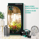 Mars Hydro 100mm 350m3/h ventilaator + filter / temperatuuri reguleerimisega