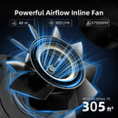 Spider Farmer® 100mm 350m3/h ventilaator + filter / temperatuuri reguleerimisega