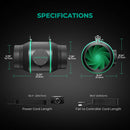 Mars Hydro 150mm 600m3/h ventilaator + filter / kiirusregulaatoriga