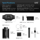 Ac Infinity 100mm 360m3/h ventilaator + filter / koos ventilaatoriga. kiiruse regulaator