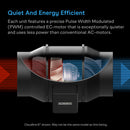 Ac Infinity 100mm 360m3/h ventilaator + filter / koos ventilaatoriga. kiiruse regulaator