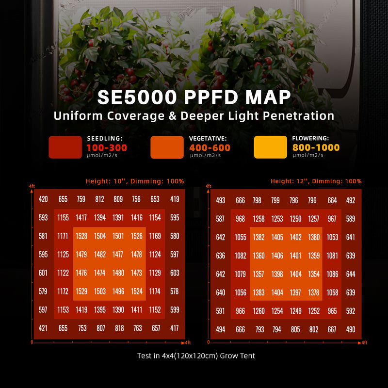 Spider Farmer® SE5000 LED 480W 120x120cm