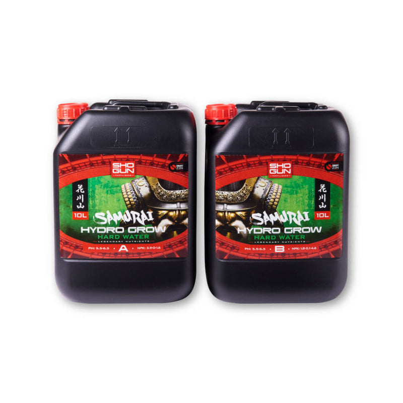 Shogun Fertilizers Samurai Hydro Grow 2x1L, 2x5L, 2x10L (A&B) kõva vesi