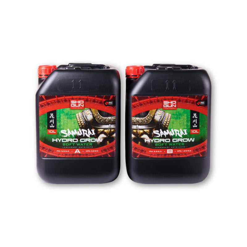 Shogun Fertilizers Samurai Hydro Grow 2x1L, 2x5L, 2x10L (A&B) pehme vesi