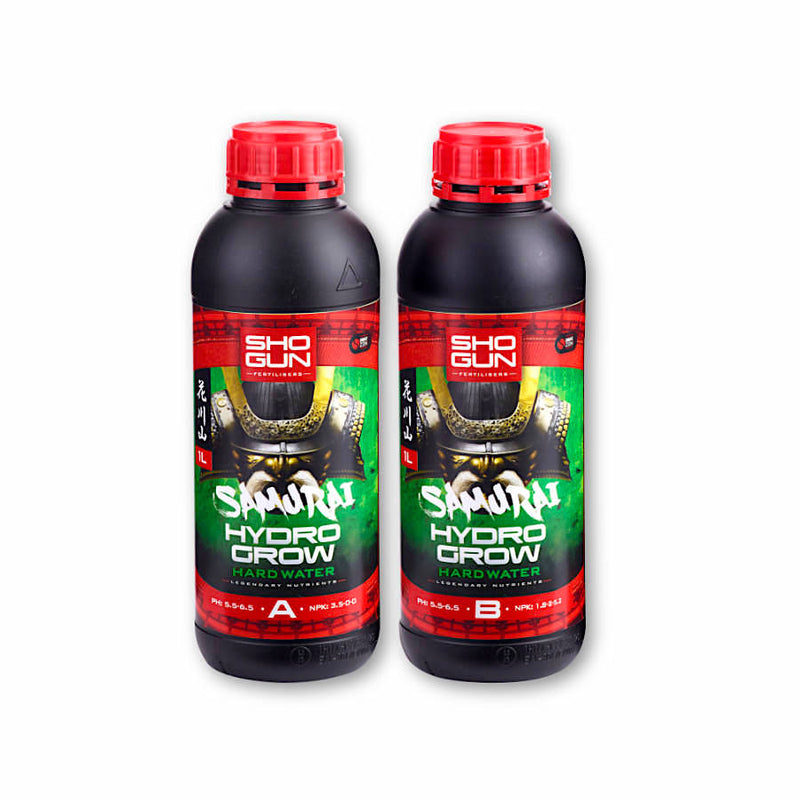 Shogun Fertilizers Samurai Hydro Grow 2x1L, 2x5L, 2x10L (A&B) kõva vesi