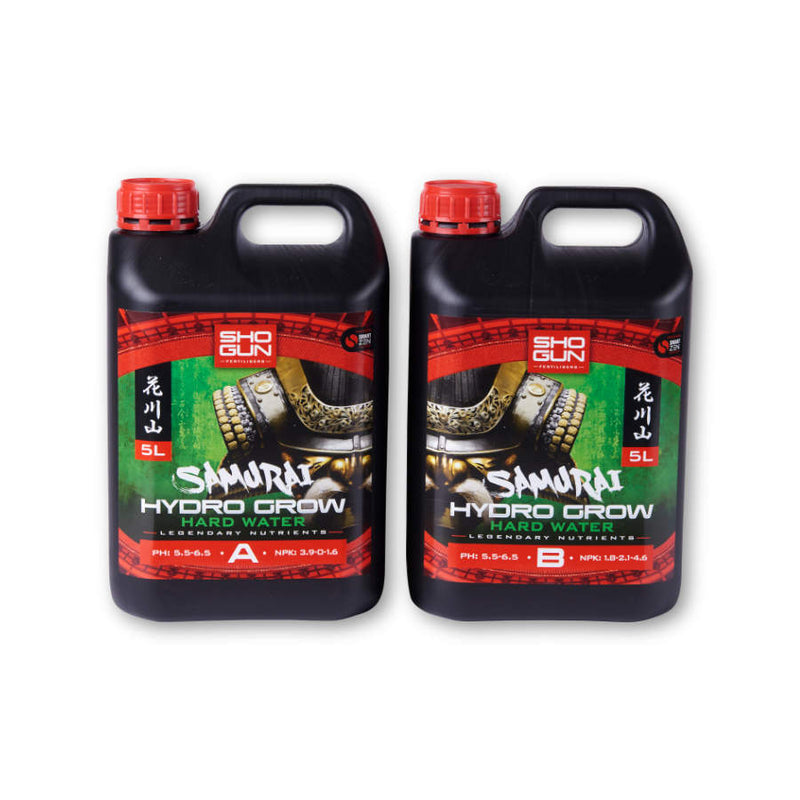 Shogun Fertilizers Samurai Hydro Grow 2x1L, 2x5L, 2x10L (A&B) kõva vesi