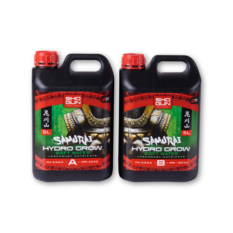 Shogun Fertilizers Samurai Hydro Grow 2x1L, 2x5L, 2x10L (A&B) pehme vesi