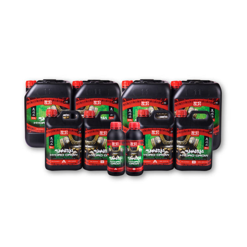 Shogun Fertilizers Samurai Hydro Grow 2x1L, 2x5L, 2x10L (A&B) kõva vesi