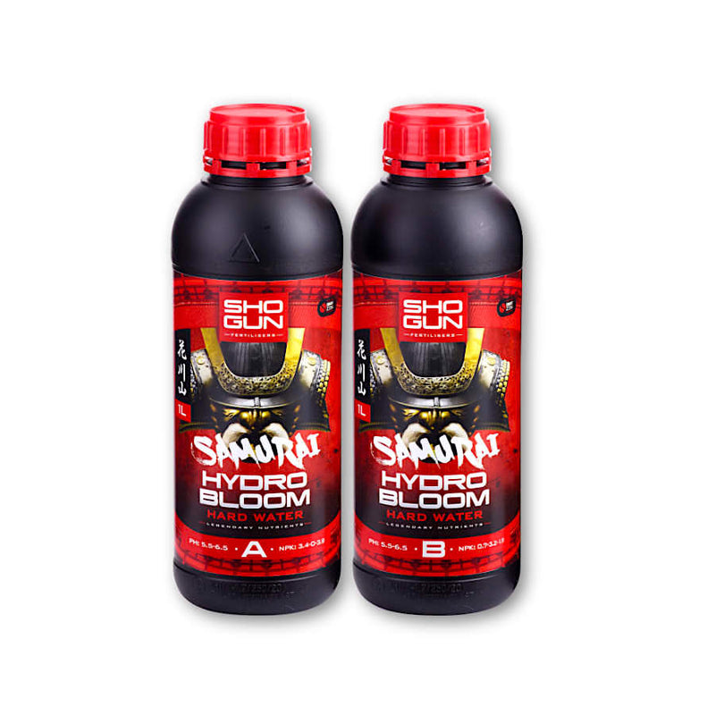 Shogun Fertilizers Samurai Hydro Bloom 2x1L, 2x5L, 2x10L (A&B) kõva vesi