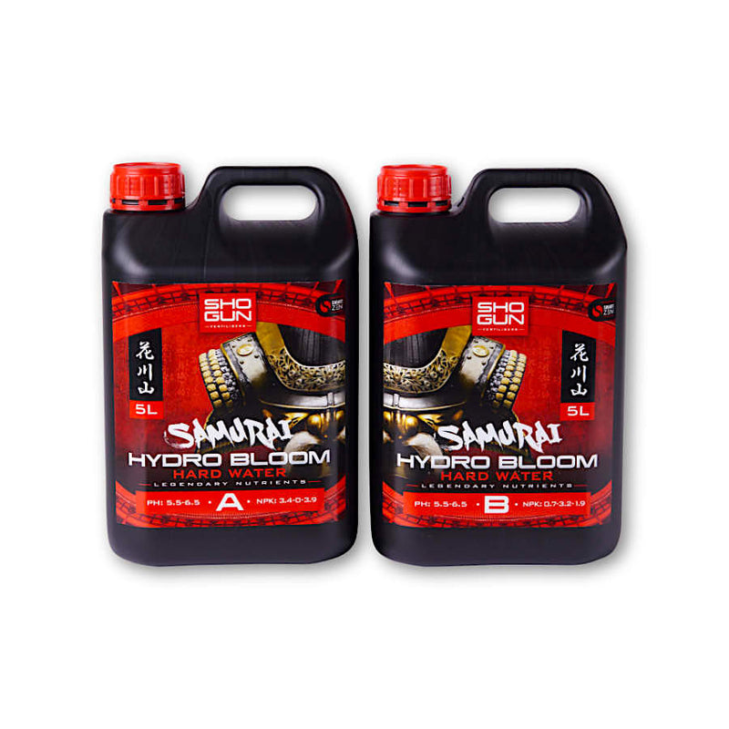 Shogun Fertilizers Samurai Hydro Bloom 2x1L, 2x5L, 2x10L (A&B) kõva vesi