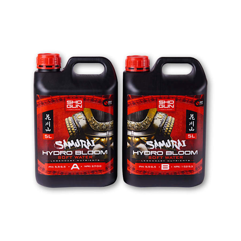 Shogun Fertilizers Samurai Hydro Bloom 2x1L, 2x5L, 2x10L (A&B) pehme vesi