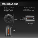 Spider Farmer® 100mm 350m3/h ventilaator + filter / temperatuuri reguleerimisega