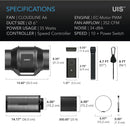 Ac Infinity 150mm 690m3/h ventilaator + filter / koos ventilaatoriga. kiiruse regulaator