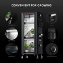 Spider Farmer 60 W LED + 40x30x120 cm 4 lygių lentyna su tentu + 4 daiginimo padėklai / daiginimo rinkinys