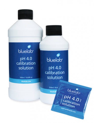 Bluelab pH4 kalibreerimislahus 250ml, 500ml / pH-meetrite kalibreerimiseks