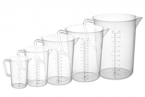 Plastic measuring cup 50ml - 1000ml